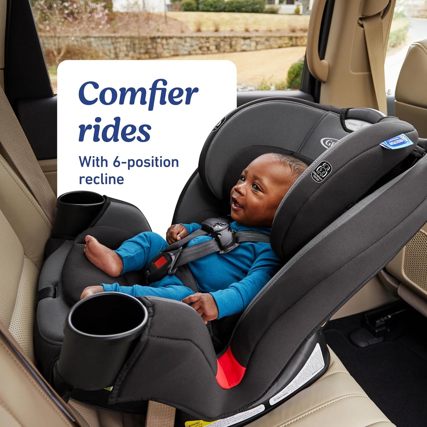 3-in-1 Reclining Car Seat, Kipling - Rear & Forward Facing Car Seat, Highback Booster, Adjustable Headrest