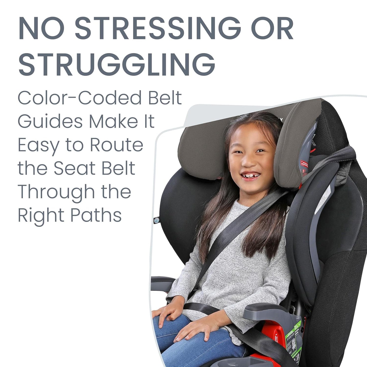Grow with You ClickTight Harness-2-Booster Car Seat, 2-in-1 High Back Booster, Gray Contour