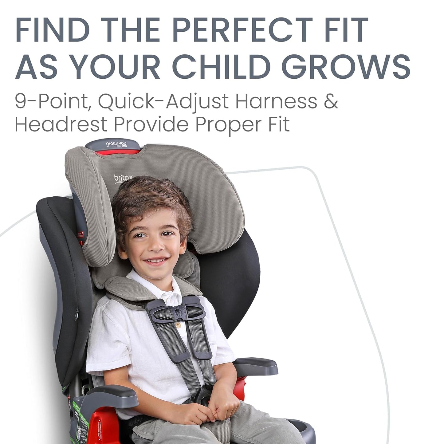 Grow with You ClickTight Harness-2-Booster Car Seat, 2-in-1 High Back Booster, Gray Contour