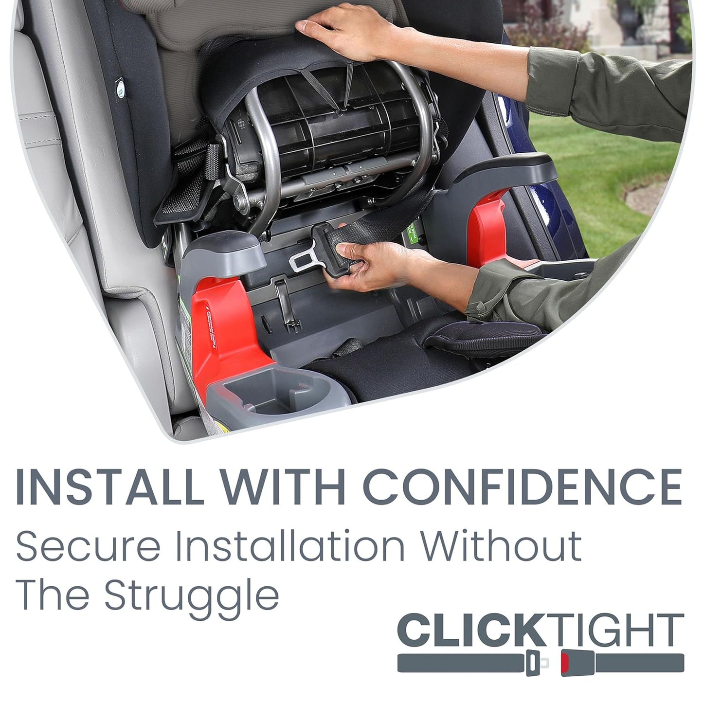 Grow with You ClickTight Harness-2-Booster Car Seat, 2-in-1 High Back Booster, Gray Contour