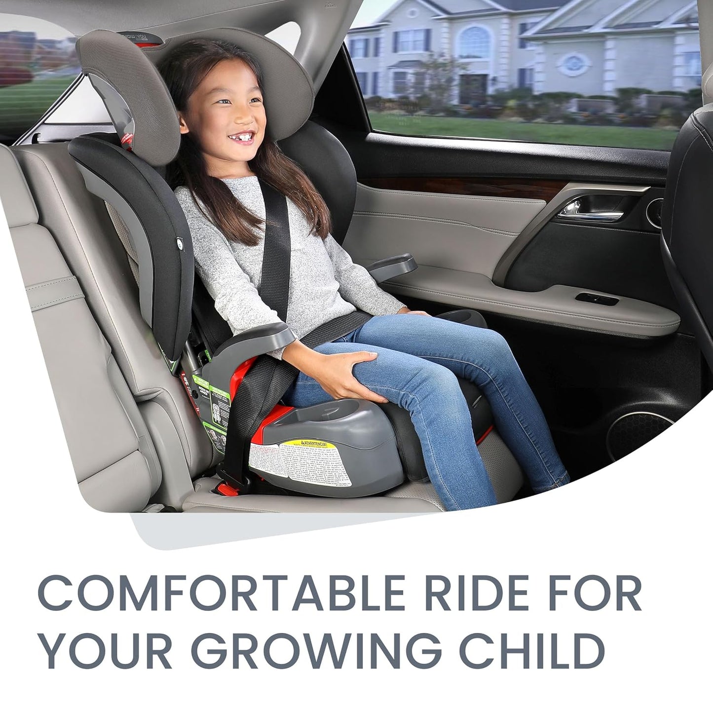 Grow with You ClickTight Harness-2-Booster Car Seat, 2-in-1 High Back Booster, Gray Contour