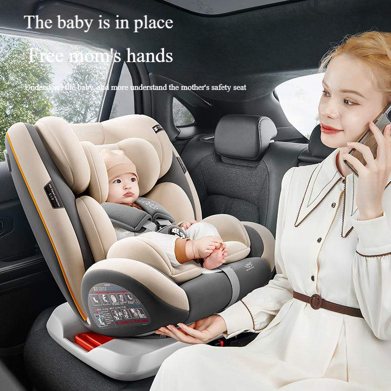 CE Certified 360 Degree Rotating Baby Car Seat 0-12 Years Group 0+1+2+3 HDPE Convertible Child Safety Seat 36KG