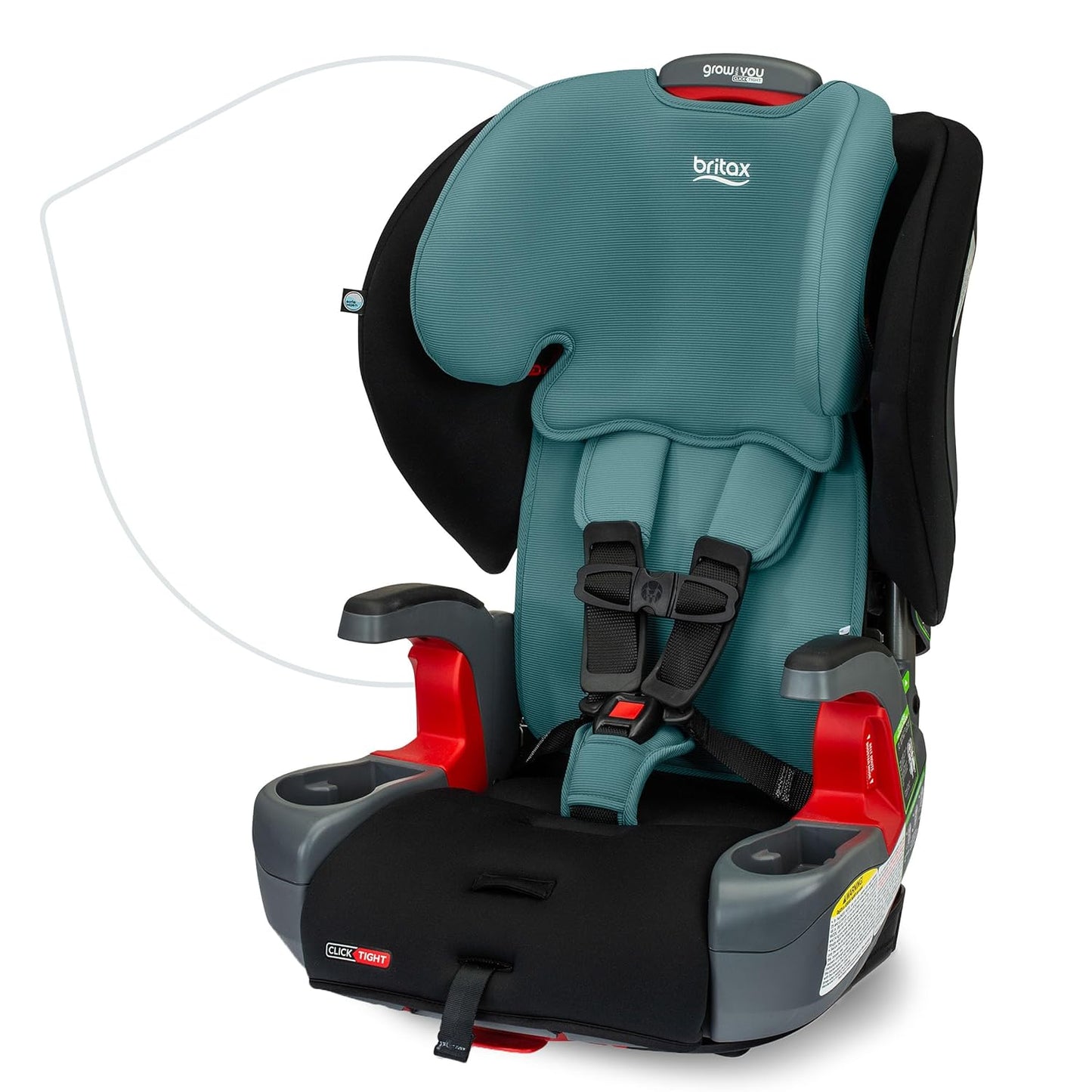 Grow with You ClickTight Harness-2-Booster Car Seat, 2-in-1 High Back Booster, Gray Contour