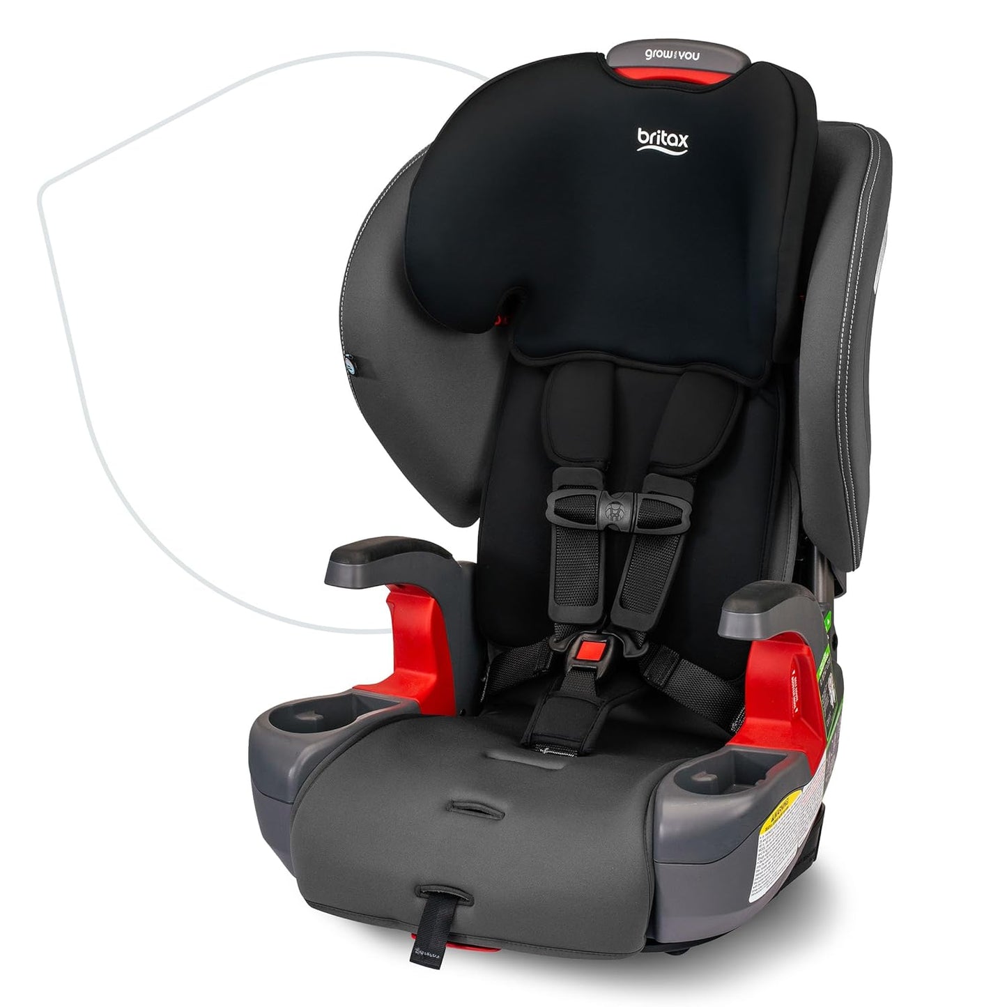 Grow with You ClickTight Harness-2-Booster Car Seat, 2-in-1 High Back Booster, Gray Contour